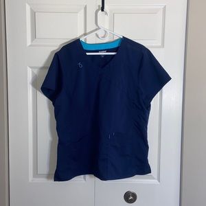 Scrubstar navy blue scrub shirt size medium